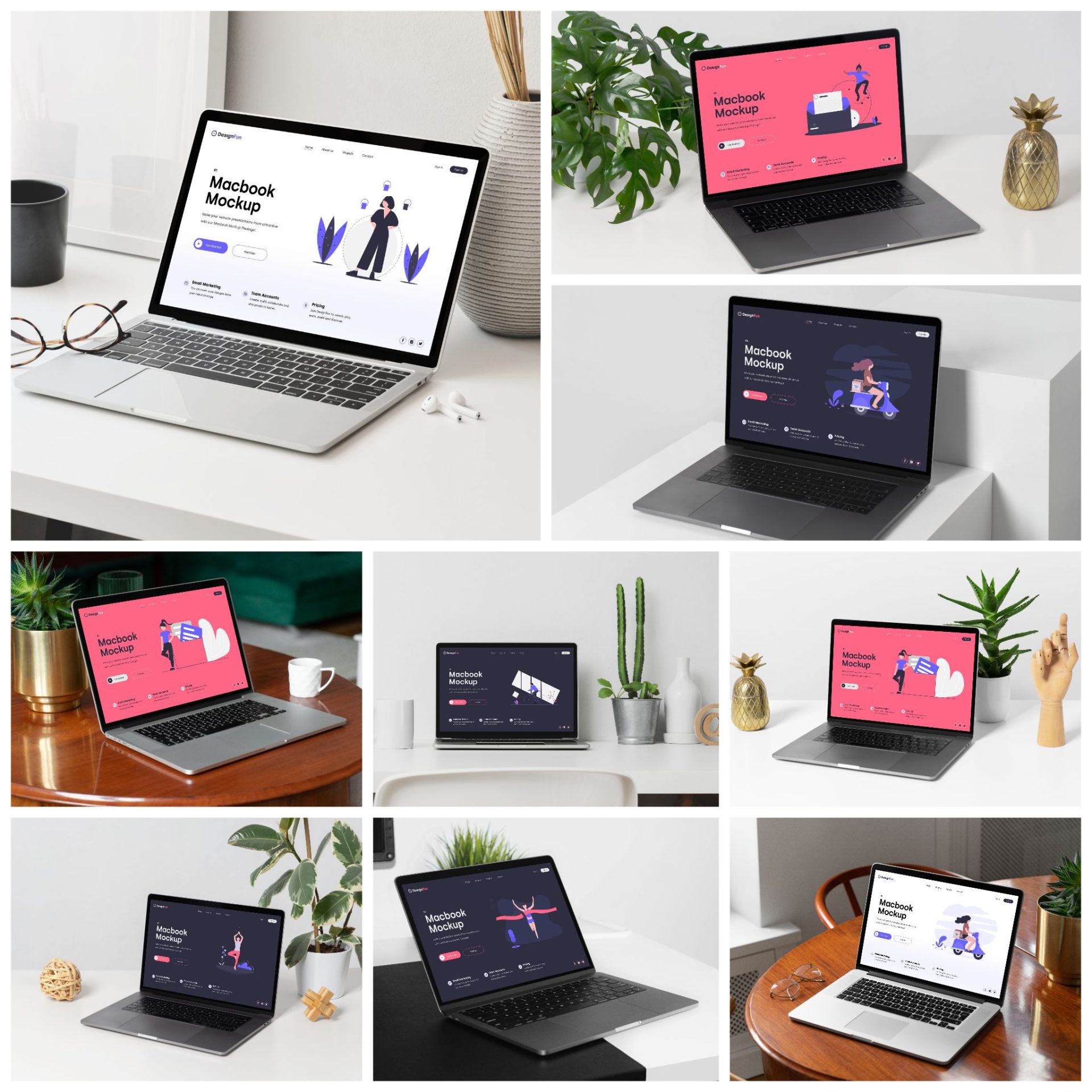 苹果Macbook笔记本电脑ui界面样机 第77期