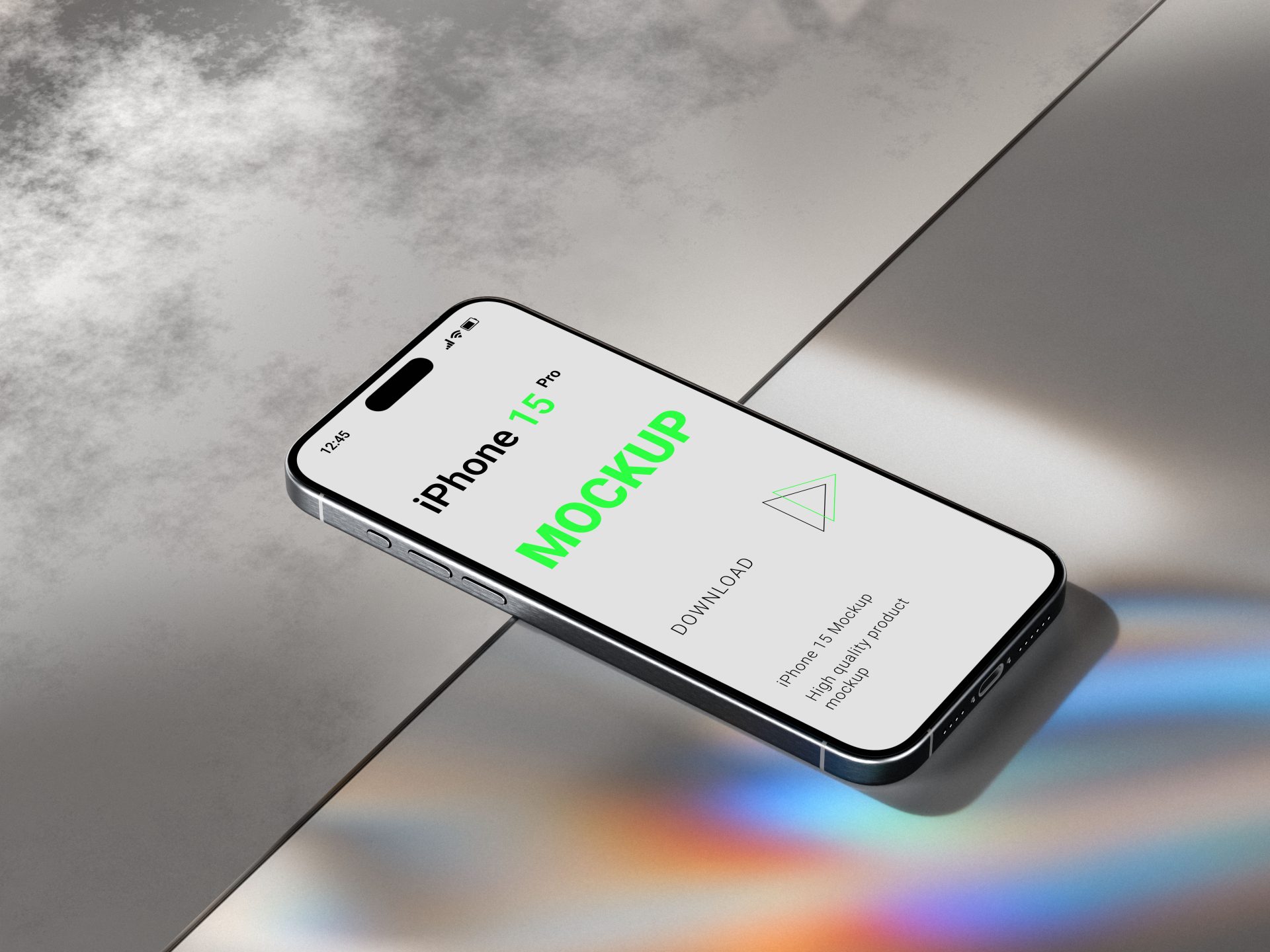 现代极简iPhone手机手表指示牌贴图样机 第131期