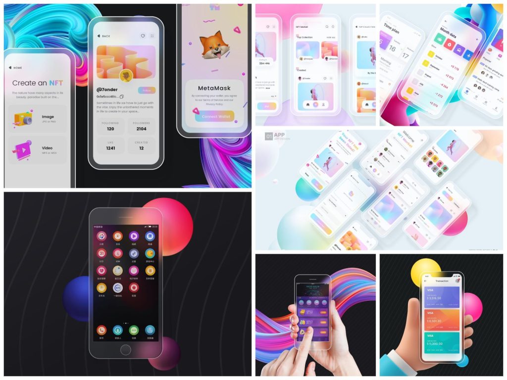 磨砂玻璃毛玻璃透明iphoneX手机APP样机 第62期