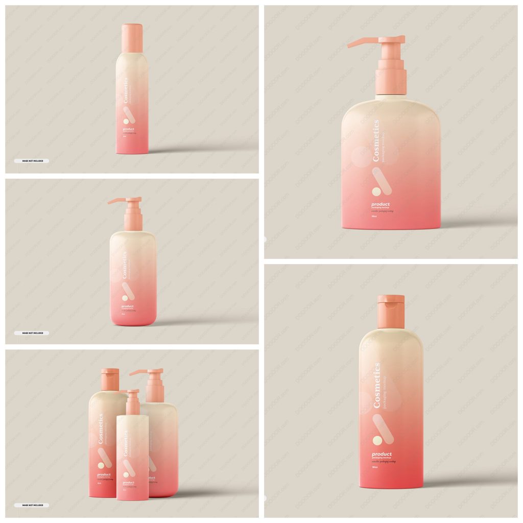 高端化妆品洗面奶乳霜洗发膏精华瓶子样机 第74期