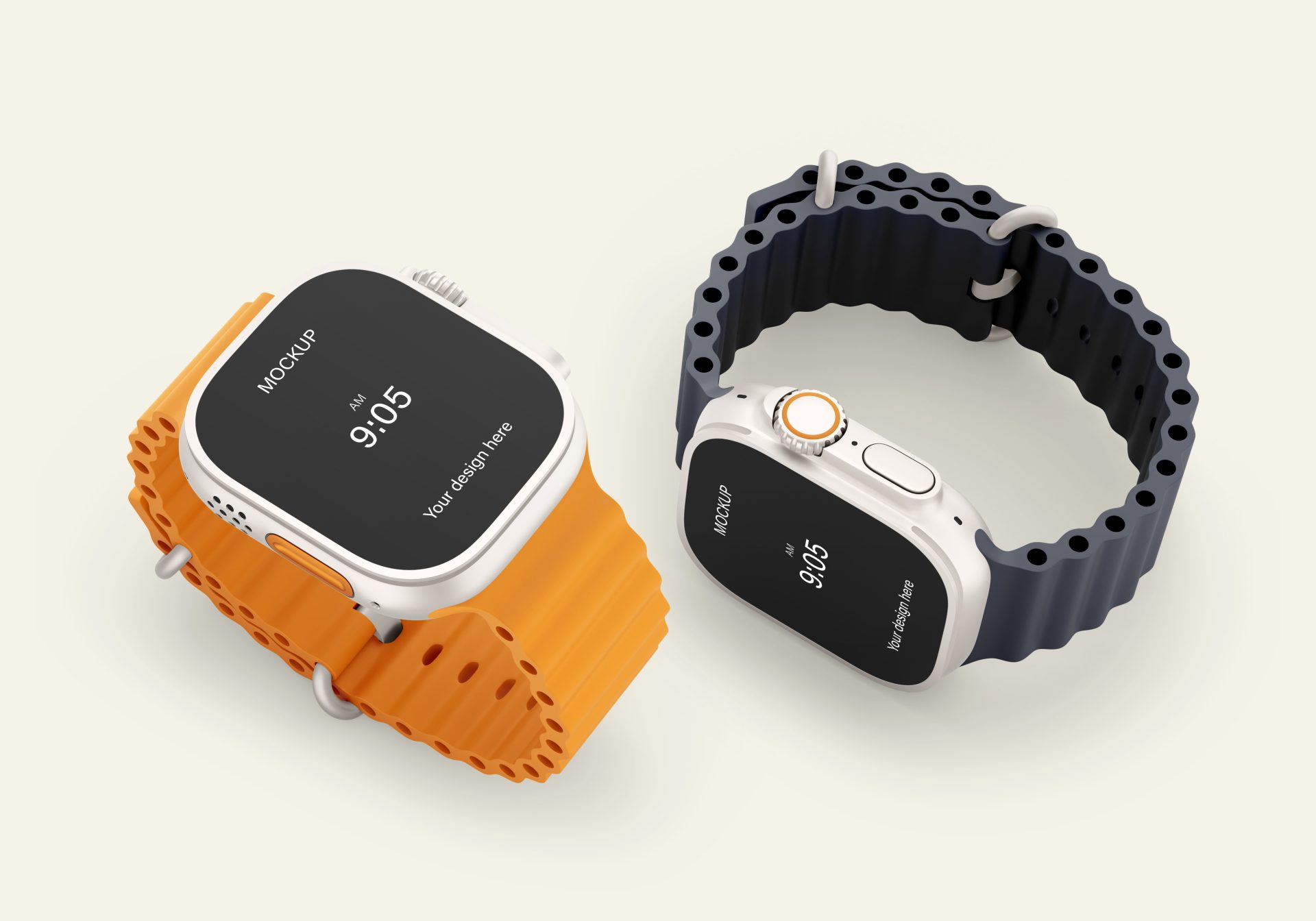 智能手表SWatch产品提案效果图展示VI智能贴图样机 第148期