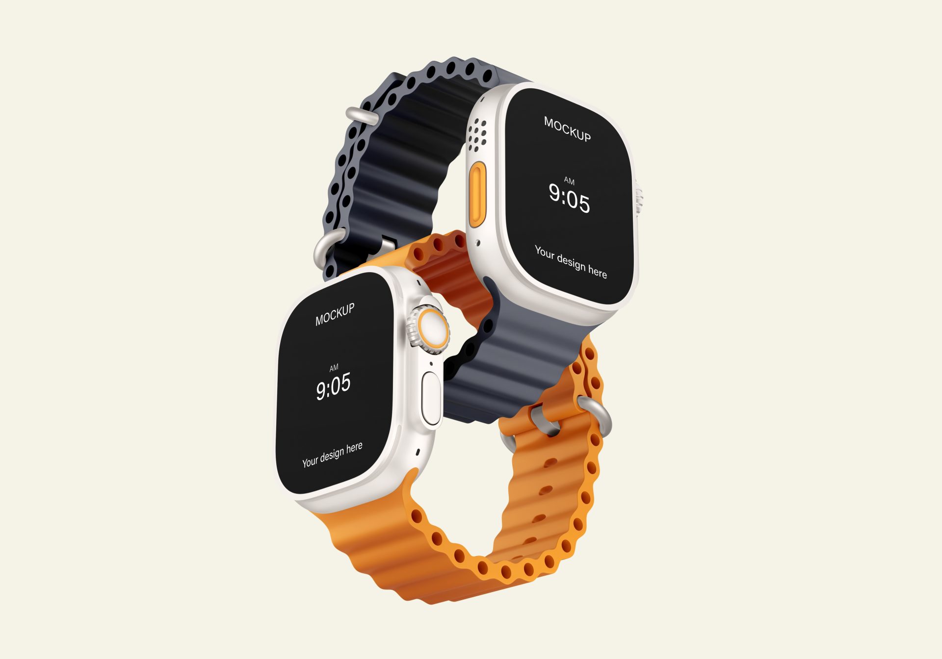 智能手表SWatch产品提案效果图展示VI智能贴图样机 第148期