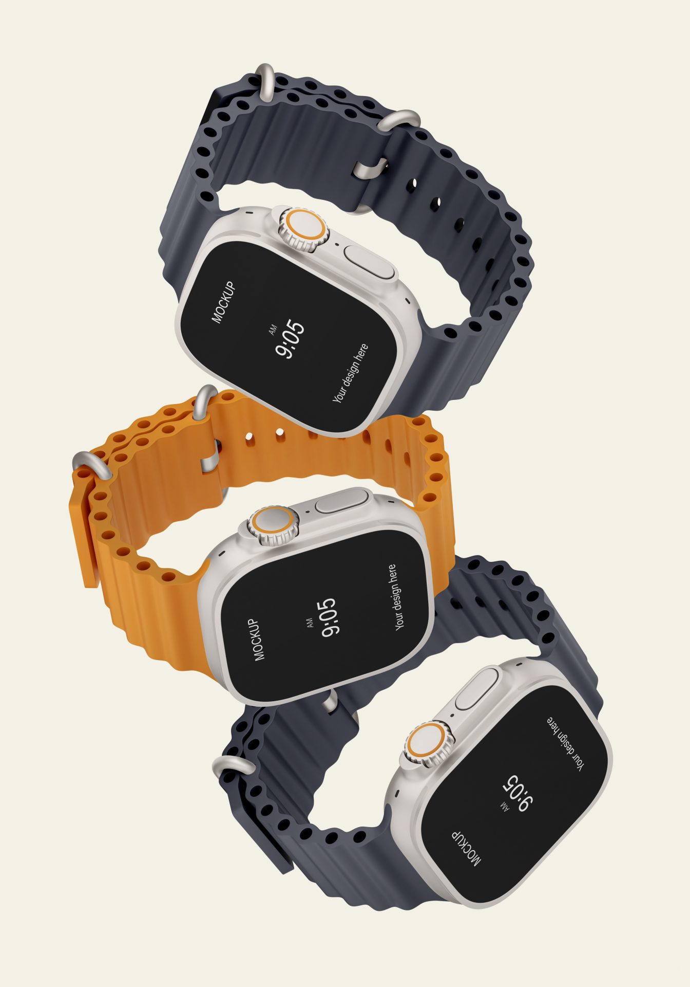 智能手表SWatch产品提案效果图展示VI智能贴图样机 第148期