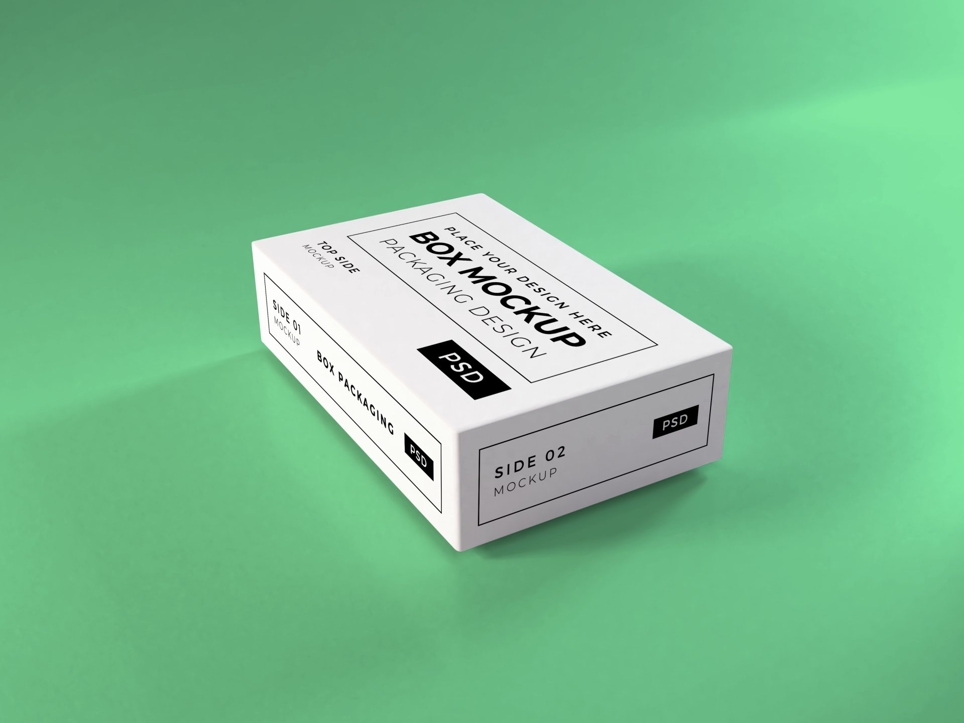 多角度长方形包装盒礼品盒纸样机 第85期